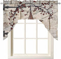 Village Stars Swag Kitchen Curtains Valance and Tier Set, Vintage Rust Yellow by Unknown