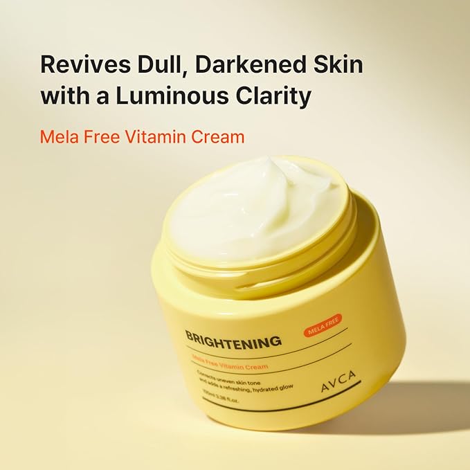 AVCA Vitamin + Niacinamide Radiance Cream 100ml(3.38 fl. oz) - Even Tone & Glow Moisturizer, Daily Hydration K-Beauty Vitamin Cream