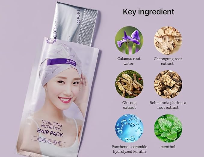 Daeng Gi Meo Ri - Vitalizing Nutrition Hair Pack - Korean Hair Treatment for Dry Damaged Frizzy Hair - Herbal Deep Conditioner with Ginseng - K-Beauty Hair Mask 12 Pack (35g / 1.23 fl. oz)