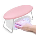 AIKYA Nail Hand Rest - Pink Leather Nail Arm Rest for Nails Tech, Portable Nail Hand Rest Pillow, Essential Nail Stuff for Manicurists & Nail Artists