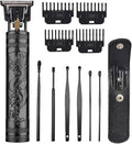 Hair Clippers for Men, Cordless Hair Clippers, Travel Small Hair Clippers 5.7" Hair Trimmer Classical Sculpting Styling Rechargeable Hair Remover with 6 Pieces Earpick (Black)
