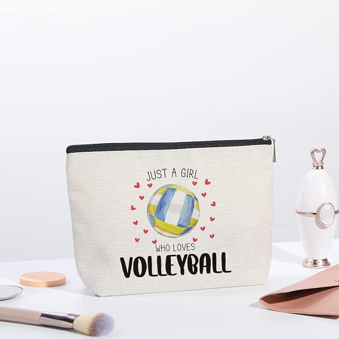 KDXPB PZ Volleyball Stuff Volleyball Gifts for Players Teams Birthday Gifts for Women Her Best Friend Sister Coworker BFF Besties Makeup Bag