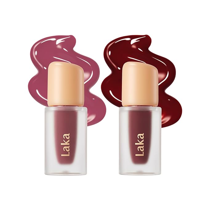 Laka Fruity Glam Lip Tint Mini Duo #102 Dewy, #120 Caffeine Rose