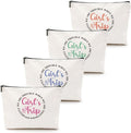 Girls Trip 2025 Makeup Bag - 4 Pcs Weekend Cosmetic Toiletry Zipper Pouch Weekender Bags for Women - Summer Favors, Friendship, Bachelorette Party, Birthday Gifts