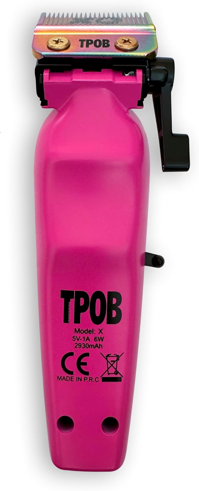 TPOB X Digital Brushless 6800rpm Professional Hair Trimmer Hair Clippers for Men, Psycho Zero Gapped T-Blade Trimmer Cordless Rechargeable Edgers Clippers (X Clipper Pink with Stand)