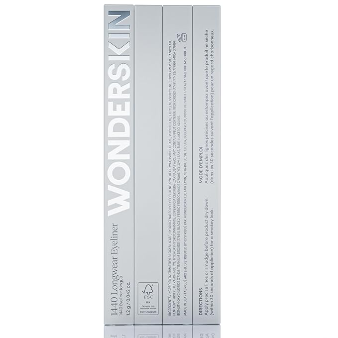 Wonderskin Eyeliner Pencil, 1440 Longwear Brown Glitter Eyeliner Pencil - Waterproof, Sharpenable & Smudge Proof