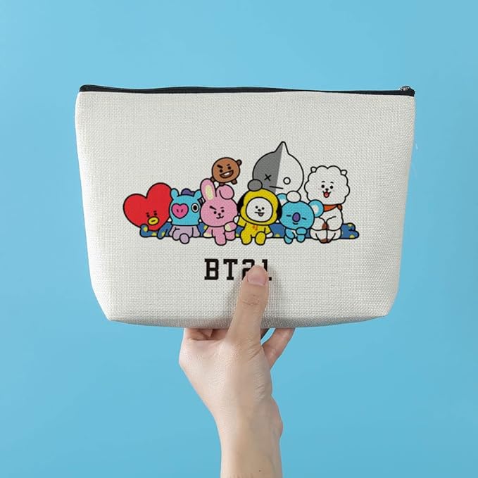 Korean Group Army Musical Makeup Bag Music Team Army Members Fans Gift Musical Merchandise Gift for Women Girl Korean Drama Fan Gift South Korea Fashion for South Korean Music Groups Fans Gifts