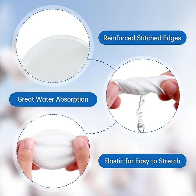 Simply Soft Cotton Rounds - 360 Count Premium Cotton Rounds for Face,100% Cotton Absorbent and Textured Cotton Pads,Makeup Remover Pads - Hypoallergenic, Lint-Free,for Removing Makeup,Nail Polish etc