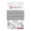 Burlybands Large Hair Ties for Thick, Heavy or Curly Hair - Non-Slip, Non-Damage, Seamless Women's Ponytail Scrunchies - Lt Gray, 3 Pcs