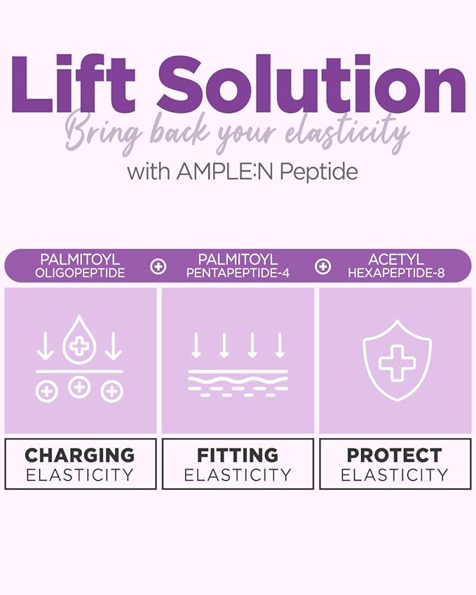 AMPLE:N Peptide Shot 2X Ampoule – Intensive Age Defying Concentrate Face Serum with Peptide Threads – Erasing Wrinkles and Improve Firmness – Lifting Sagging Skin – Plump, Repairs Skin, 3.38 fl.oz.