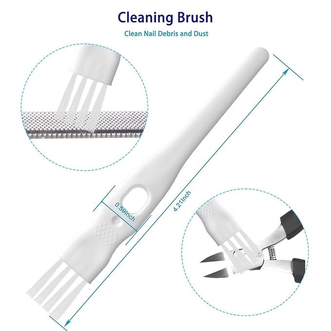Toe Nail Clippers for Ingrown & Thick Toenails, 6PCS Professional Ingrown Toenail Removal Kit and Nail File & Toenail Lifter Pedicure Tools Kit for Seniors Gifts, Long Handle for Men
