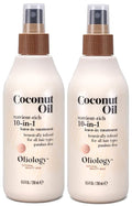 Oliology Coconut Oil 10-in-1 Multipurpose Spray - Leave in Treatment for All Hair Types | Detangles, Controls Frizz, Hydrates & Moisturizes | Made in USA, Cruelty Free & Paraben Free (8.5 oz, 2 Pack)