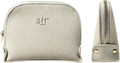 Small Makeup Bag For Purse - Elegant & Compact Cosmetic Pouch For On-The-Go Beauty - Travel Essentials (Gray)