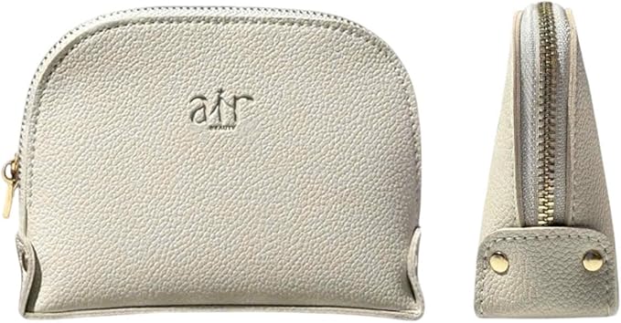 Small Makeup Bag For Purse - Elegant & Compact Cosmetic Pouch For On-The-Go Beauty - Travel Essentials (Gray)