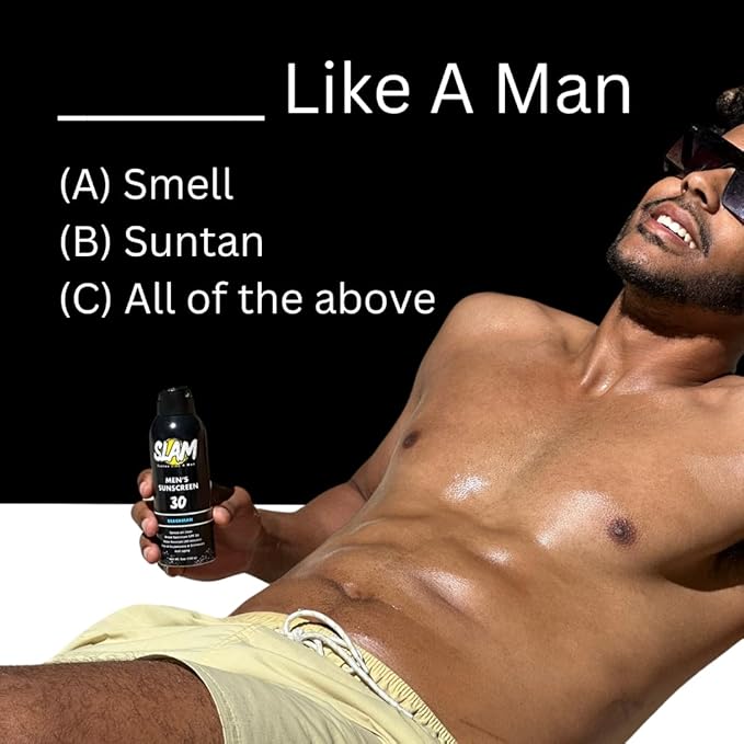 SLAM WoodsMan & BeachMan Bundle - Men's Scented Sunscreen, Sunscreen Spray, Water Resistant, Paraben Free, Broad Spectrum UVA/UVB (Large, 50, Sun Protection Factor (SPF))