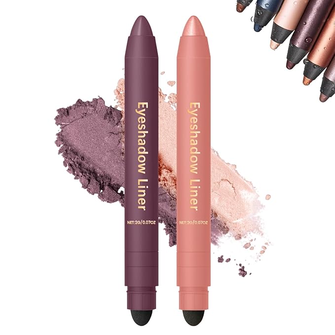 Perfect Color Duo-Shadow Liner 2-in-1 Eyeliner & Eyeshadow - Waterproof & Smudge-Proof Shadow Liner Duo, All-Day Wear with Smudge Brush, Creamy Easy-Glide, For Effortless Smoky Or Natural Eye Makeup