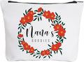 Funny Nana Makeup Zipper Pouch Bag | Floral Nana's Goodies Cosmetic Travel Accessories Bag Make-Up Toiletry Case Pouch Gifts for Mother's Day Christmas Baby Shower