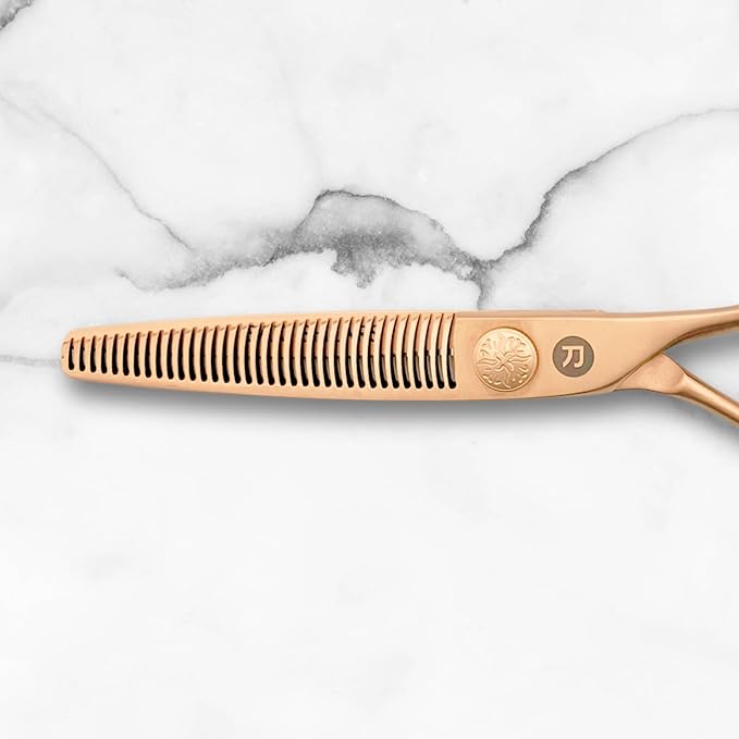 Saki Shears Gold Hair Thinning Shears - For Professional Hairdressers - Japanese VG 10 Cobalt Steel