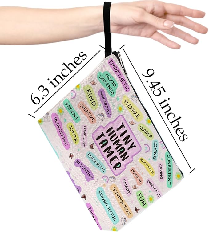 Hanamiya Na Teacher Gifts Makeup Bag Teacher Appreciation Gifts Teachers Birthday Gift for Women Female Her Educator Colleague Thank You Cosmetic Bag Graduation Gift