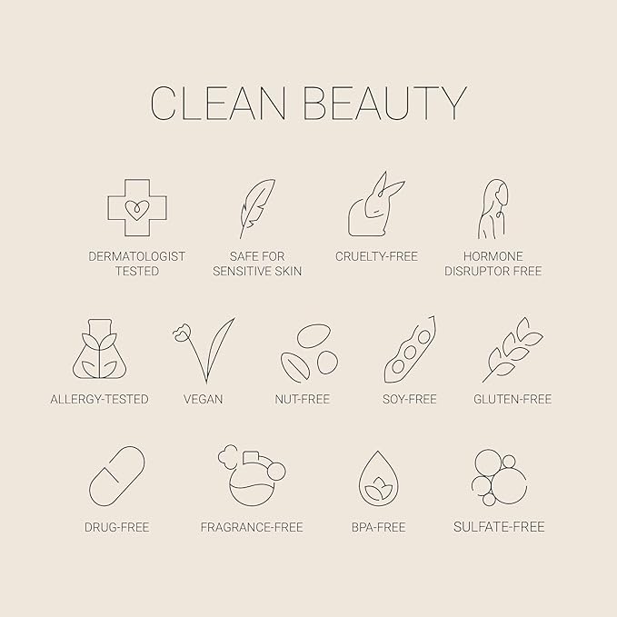 No Makeup Makeup Long-Lasting Lightweight Foundation & Brush Duo | Cruelty-Free, Fragrance-Free, Buildable, Transfer-Proof Makeup (Porcelain)