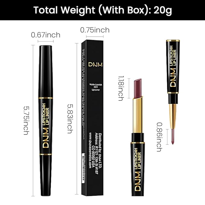 BINGBRUSH 3Pcs Double Ended More Buff Truffle Taupe Matte Lip Liner and Lipstick Makeup Combo Set for Women,Lipliner 24 Hours Original Waterproof Long Lasting Lip Stains Pencil Kit Set