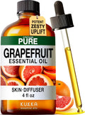 KUKKA Grapefruit Essential Oils - 4 Fl Oz - for Hair, Skin, Diffuser, Aromatherapy & DIY Soap Making Scent