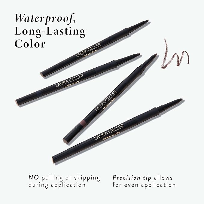 LAURA GELLER NEW YORK INKcredible Gel Eyeliner - Graphite - Waterproof Smudge-proof Eyeliner Pencil - Built in Sharpener