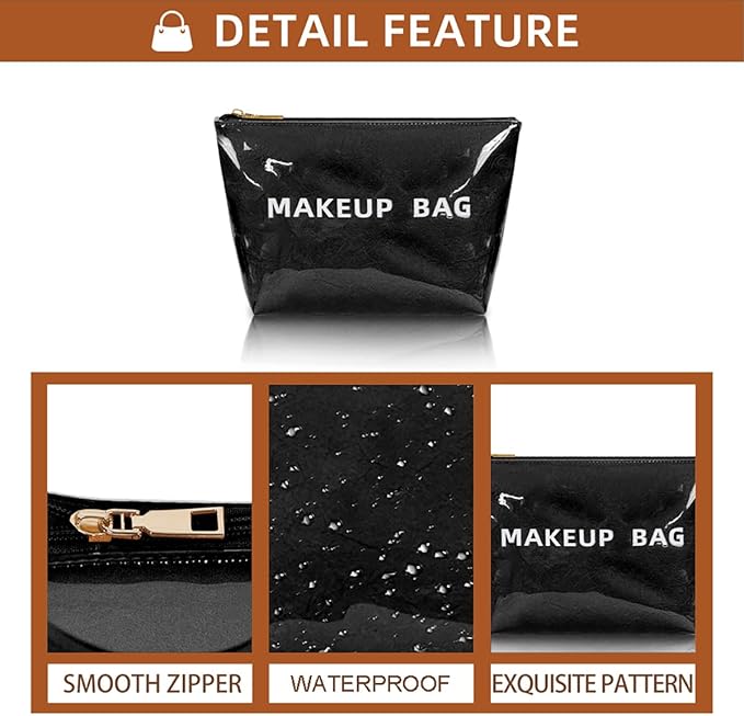 Makeup Bag for Women, Portable Waterproof Cute Cosmetic Bags, Skincare Makeup Case Pouch with Zipper for Daily Use, Travel
