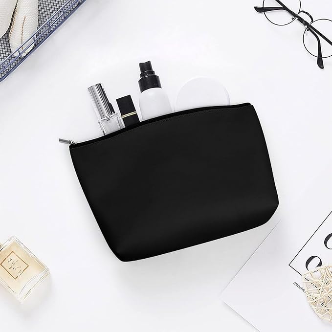 Women's Makeup Case, Large Zipper Cosmetic Case, Toiletry Bag, Travel Cosmetic Toiletry Bag Black