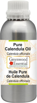 Greenwood Essential Pure Calendula Oil (Calendula officinalis) Premium Therapeutic Grade for Hair, Skin & Aromatherapy 300ml (10.1 oz)