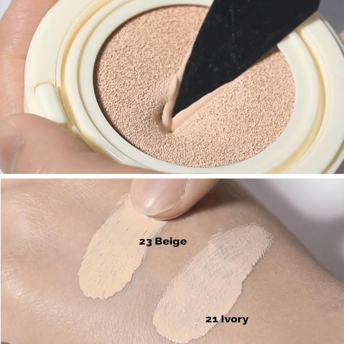 PRETTYSKIN Moisturizing Glow Sun Cushion Foundation SPF50+ / PA+++ with Refill (23 Beige, 15g+15g)