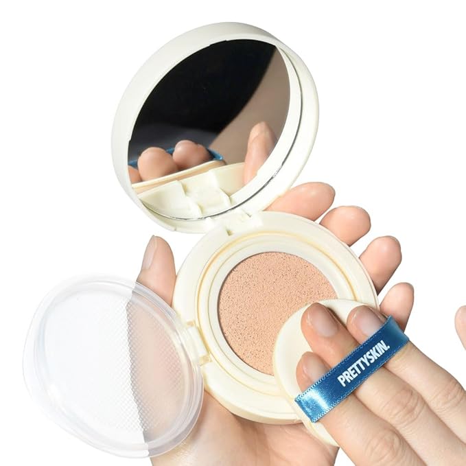 PRETTYSKIN Moisturizing Glow Sun Cushion Foundation SPF50+ / PA+++ with Refill (23 Beige, 15g+15g)