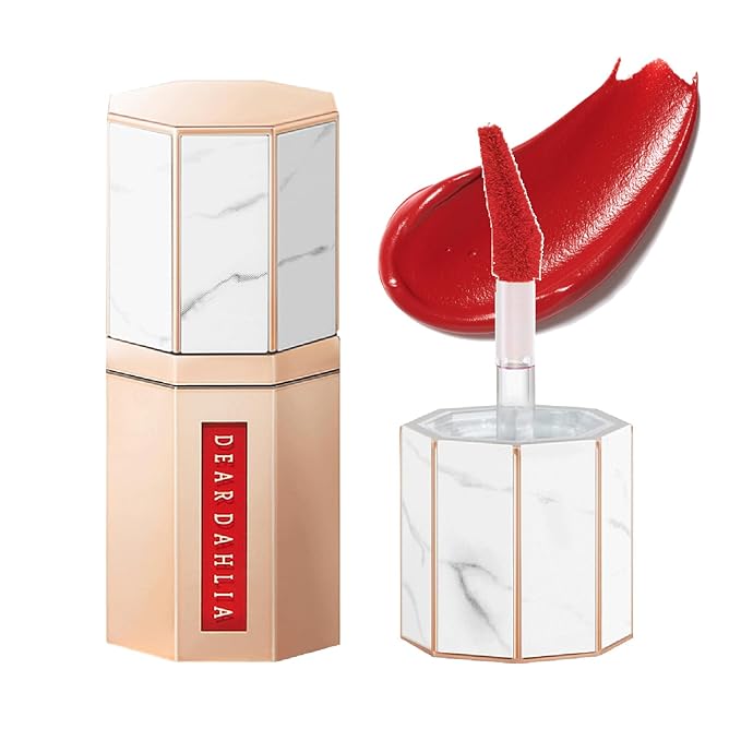 DEARDAHLIA Paradise Dream Velvet Lip Mousse (Seduction) - Vegan Soft-Matte Lip Tint with Lightweight, Buildable, Long-Lasting Color, Whipped Mousse Texture. Cruelty-Free. 0.21 Fl oz