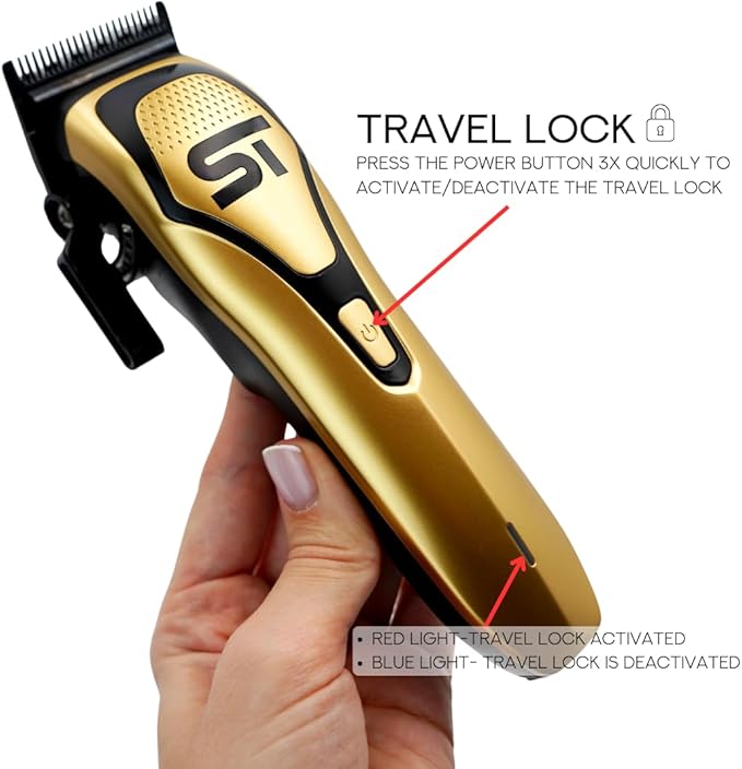 Supreme Trimmer Darkstar 72 Clipper with Magnetic Vector Motor | 180 Min Run Time, 9000 RPM Barber Hair Clipper | Low Noise, Professional Clipper DLC Blades | STC72