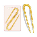 2PCS 3.8Inch French Hair Pins U-Shaped Pins for Women and Girls Fashion Metal Hair Pin French Twist Hair Pins for Buns, Updos,Stylish and Functional(set2-gold)