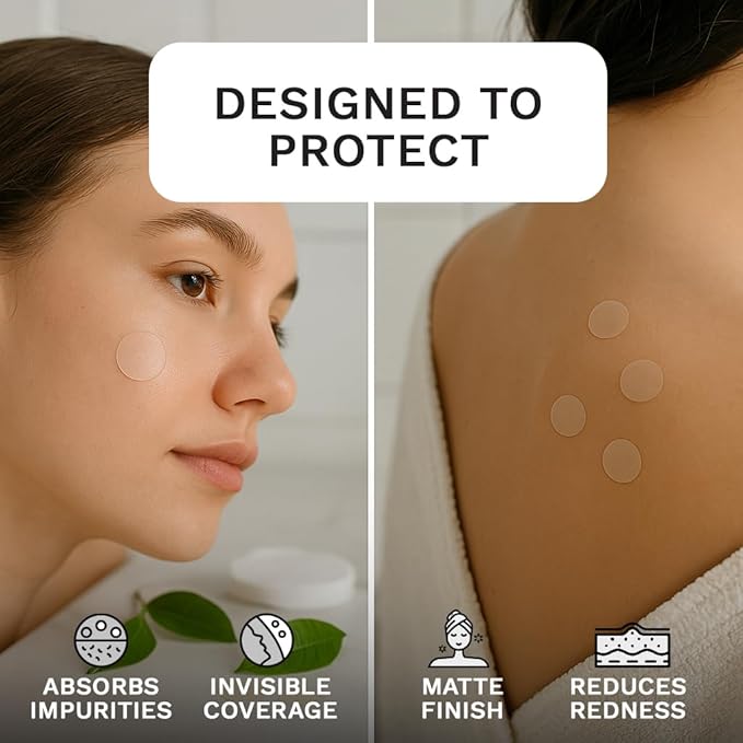 LE GUSHE Korean Pimple Patches for Face (132 Dots) - Hydrocolloid Acne Patches with Tea Tree Oil - Invisible Zit Stickers - Dermatologist Tested - Korean Skin Care