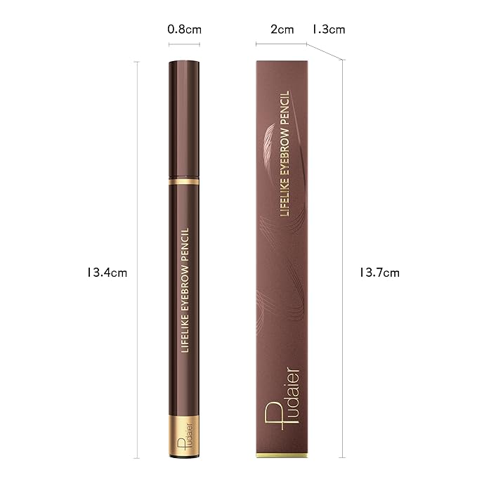 2 Pack Eyebrow Pen, Waterproof Microblading Eyebrow Pencil, 4 Tip Precise Eye Brow Makeup Pen for Women to Effortlessly Create Hair Like Natural Brows, Non Dry Out and Last All Day (Black Brown)