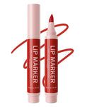 Lip Stain Makeup Pen-1Pcs Ruby Red Hydrating Lip Stain Liquid Lip Liner Pencil, Matte Color Longlasting Waterproof Natural Finish,Precise Chisel Tip Smooth,Christmas Makeup Gift for Women-04
