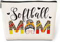 jeilink Softballs Mom Gifts Cosmetic Bag Softball Stuff Mom Gifts Softball Gifts Travel Makeup Bag for Sport Lover Mother Organizer Bag for Mum Mommy Mama Women Female Mothers Day Birthday Christmas