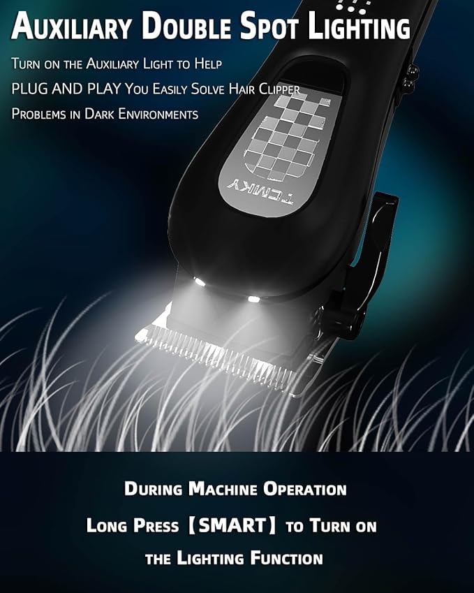 Hair Clippers for Men Cordless&Corded Barber Clippers for Hair Cutting & Grooming Professional Hair Trimmer for Men Rechargeable Hair Trimmer Kit for Household(Black)