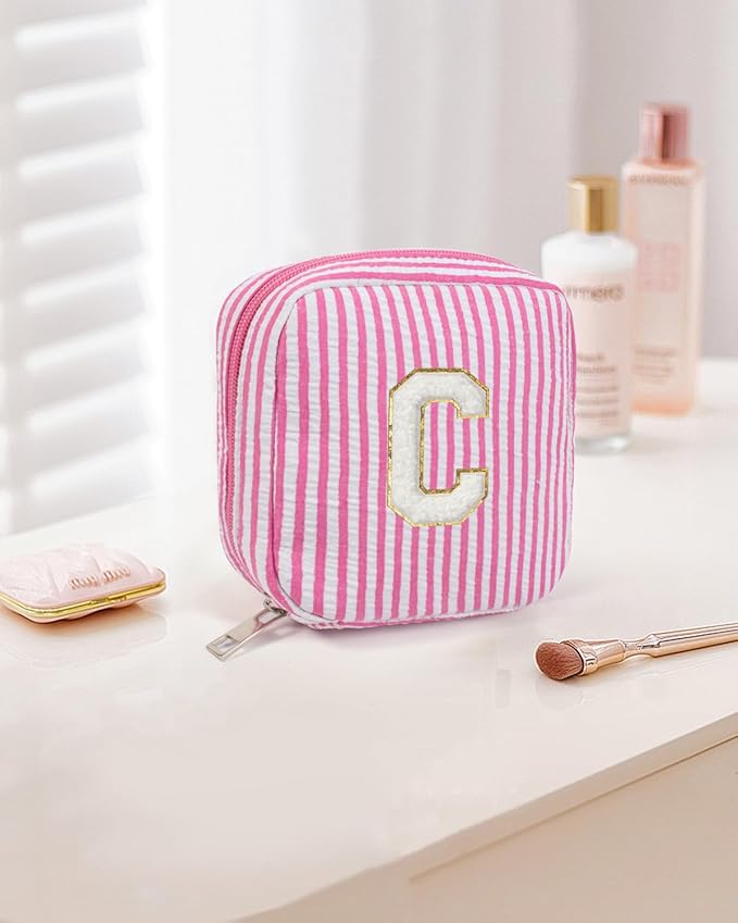 LETGO Small Makeup Bag for Women - Personalized Cute Makeup Pouch for Girlfriend Bridesmaid Wife | Cosmetic Travel Toiletry Bag for Friend | Birthday Gift Idea for Her Mom