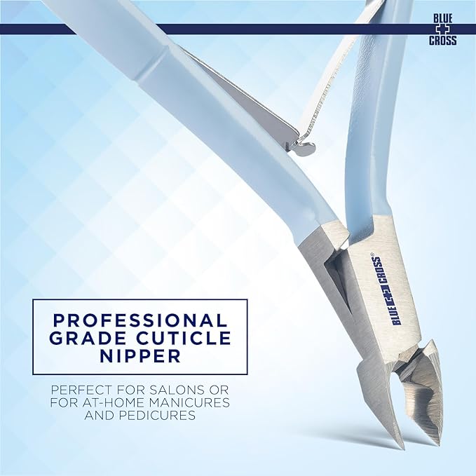 Blue Cross Professional Nail + Cuticle Care 2 Pack Bundle, Liquid Cuticle Remover + Softener & Cuticle Nippers, Cutter & Trimmer for Fingernails and Toenails