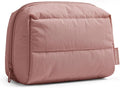 BAGSMART Makeup Bag, Wide Opening Cosmetic Bag Compact & Spacious, Water-Resistant Travel Organizer Pouches for Women (Nude Pink)