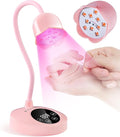 Makartt UV Nail Lamp: Flash Cure lamp UV Light for Gel Nails Polish Luminoza 30W Rechargeable LED Nail Dryer with 4 Timers & Auto Sensor Fast Curing Goosenecks Lamp for Home DIY Manicure (Pink)