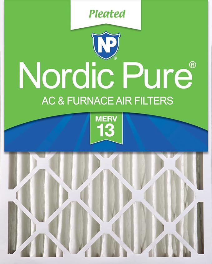 Nordic Pure 16x24x4 Pleated MERV 13 Air Filter 1 Pack by NordicPure