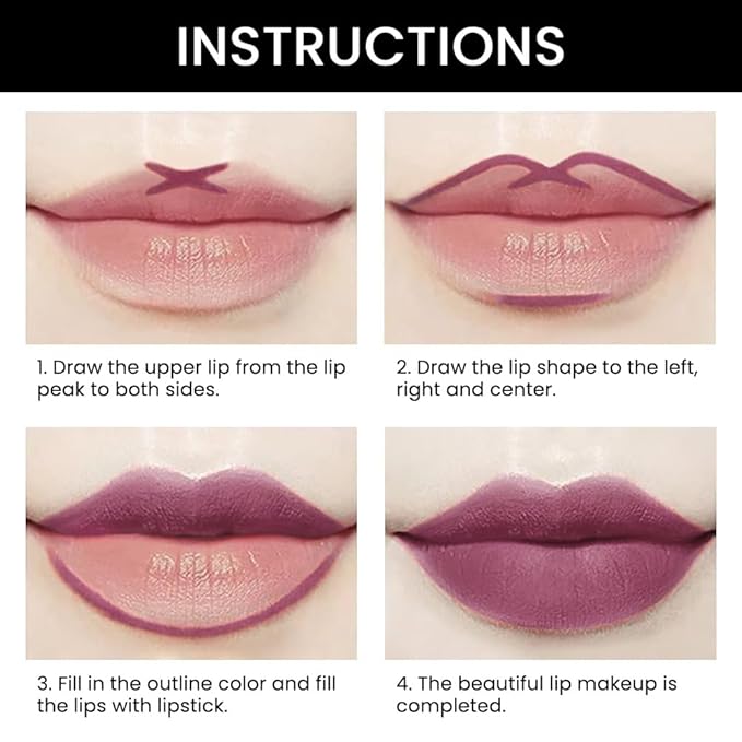 evpct 3Pcs More Mauve Berry Blush Lip Liner and Lipstick Set for Women, Matte 24 Hour Lipstick Pen and with Lip Liner Pencil Set Long Lasting 24 labial labiales mate 24 horas originales,28#28#30#