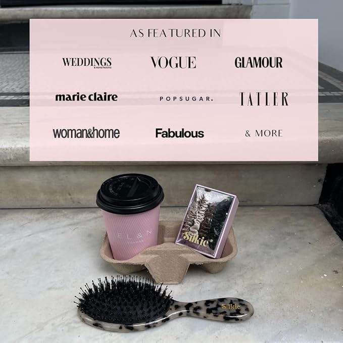 SILKIE x4 Set - Better than Satin - 100% Pure Mulberry Silk Black on Black Skinny Scrunchies Travel Pouch Everyday Hair Ties Elastics Hair Care Ponytail Holder No Damage (Noir)