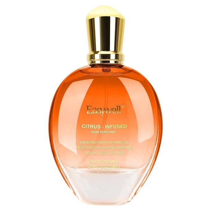 Hair Perfume for Women, Eau De Toilette Spray with Vitamin B5, Moisturizing & Nourishing Hair, Clean Fragrances Hair Spray Women, Daily Hair Repair Mist, Citrus, 2.5 fl oz