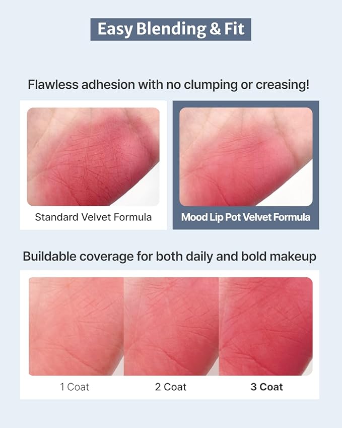 DEARMAY Pure Falling Mood Lip Pot No. 05 Stolen Kiss 0.23 Oz. Vegan Lip Stain Lip & Cheek Multi-Use Tint With Hydrating Formula for Smooth Soft Blend Without Dryness or Fine Lines, Korean Makeup