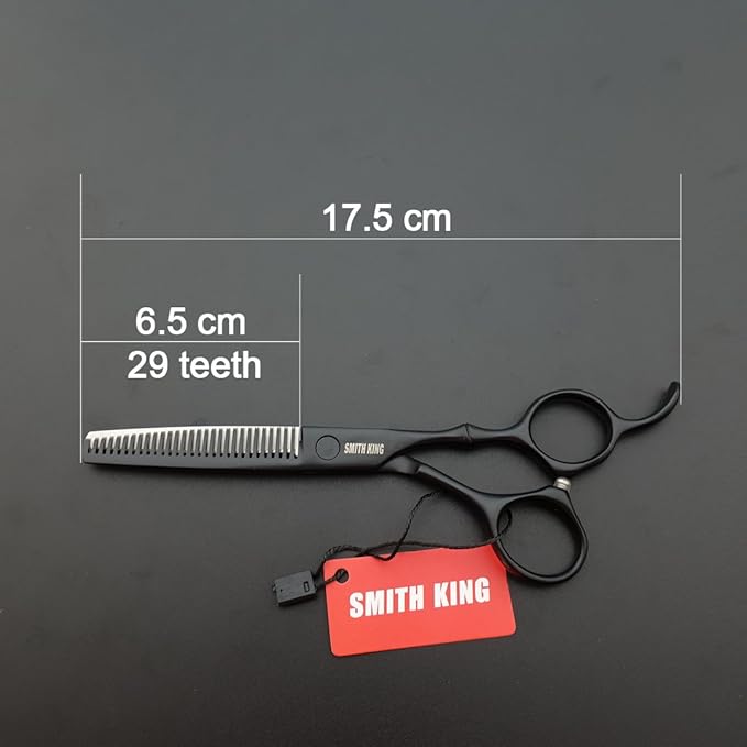 6.0 Inches Professional hair cutting thinning scissors set with razor (Black)